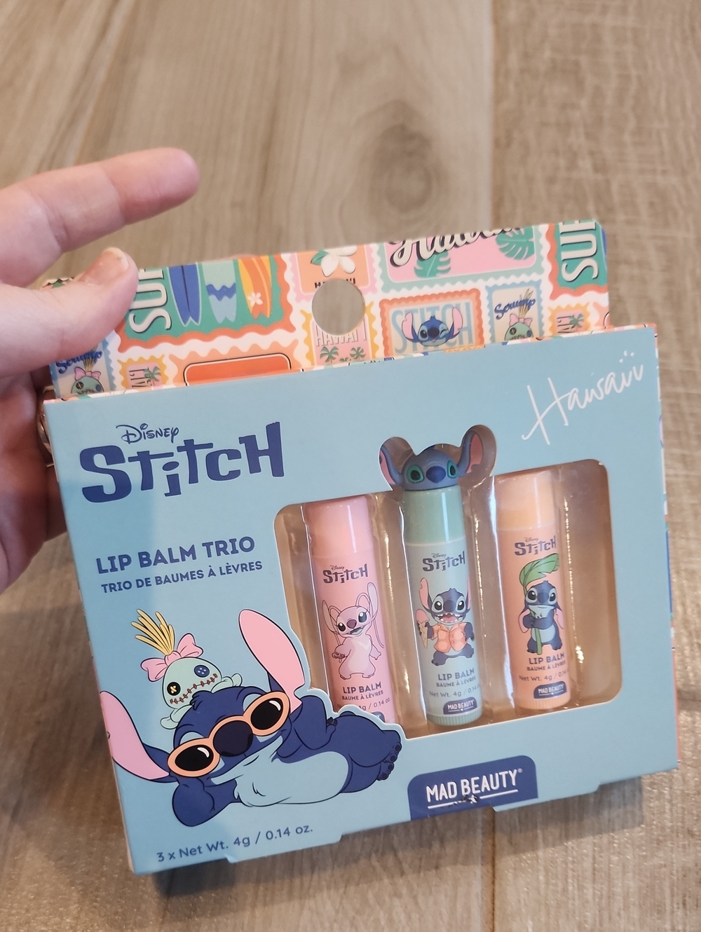 NWT Disney Stitch Lip Balm Trio